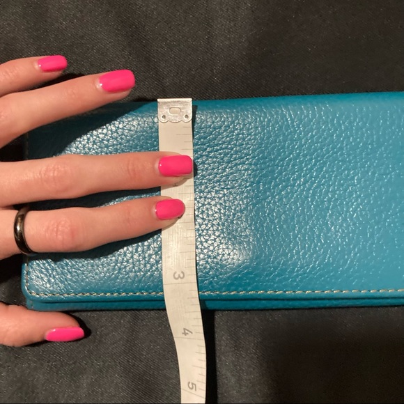 Teal Leather Wallet - Picture 4 of 14